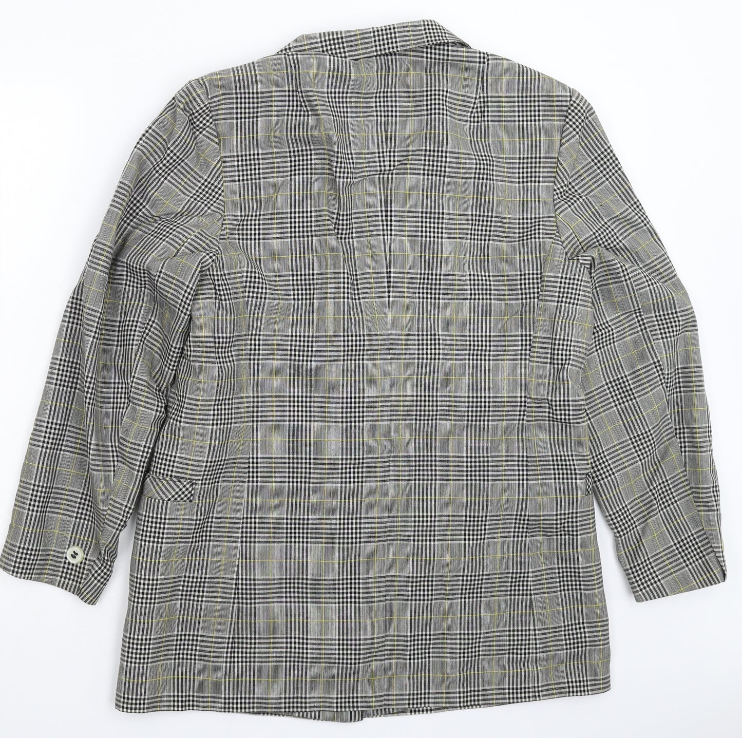 Preworn Womens Grey Check  Jacket Suit Jacket Size XL