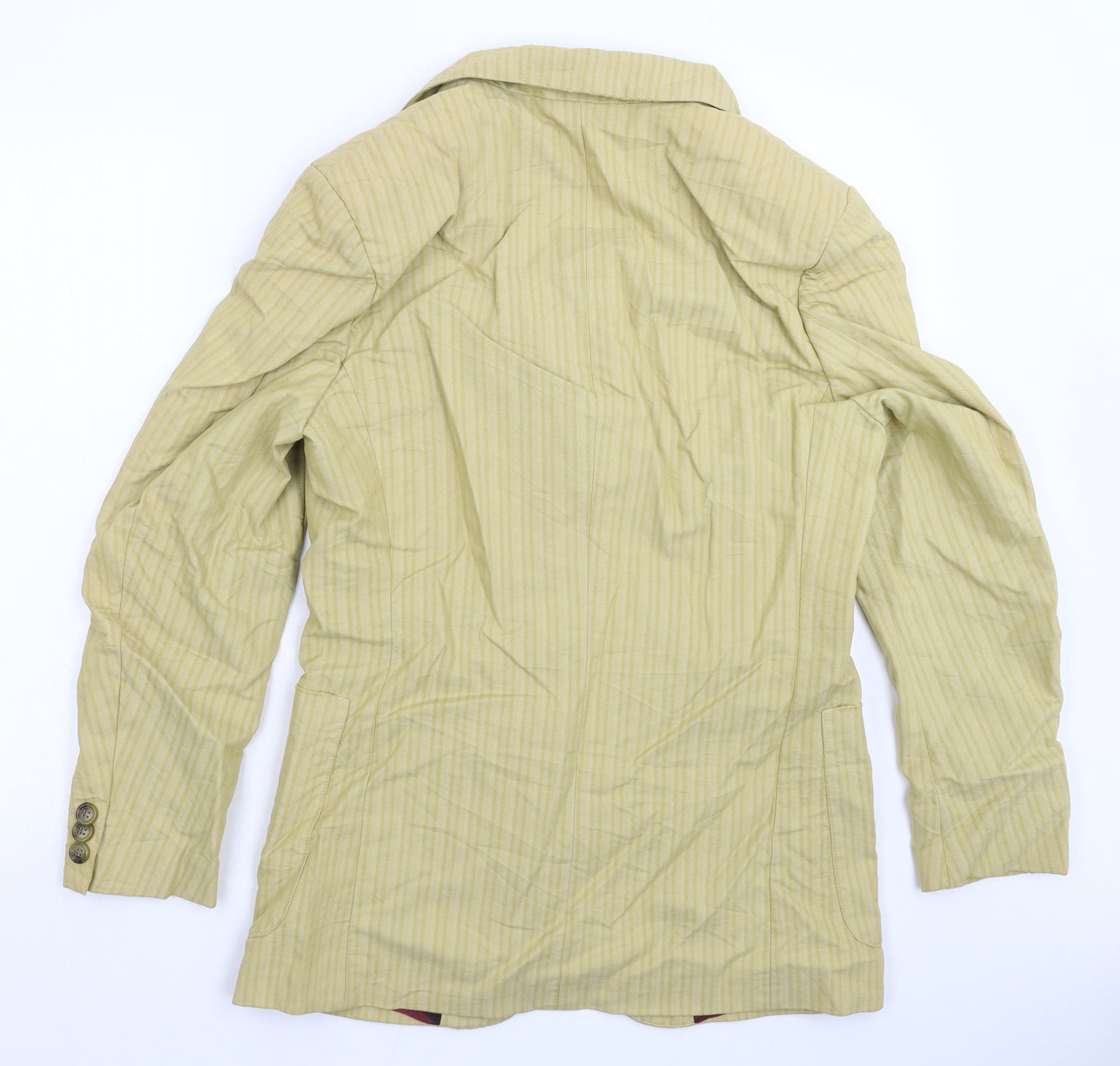 ISLAND Mens Beige Striped  Jacket Blazer Size 38