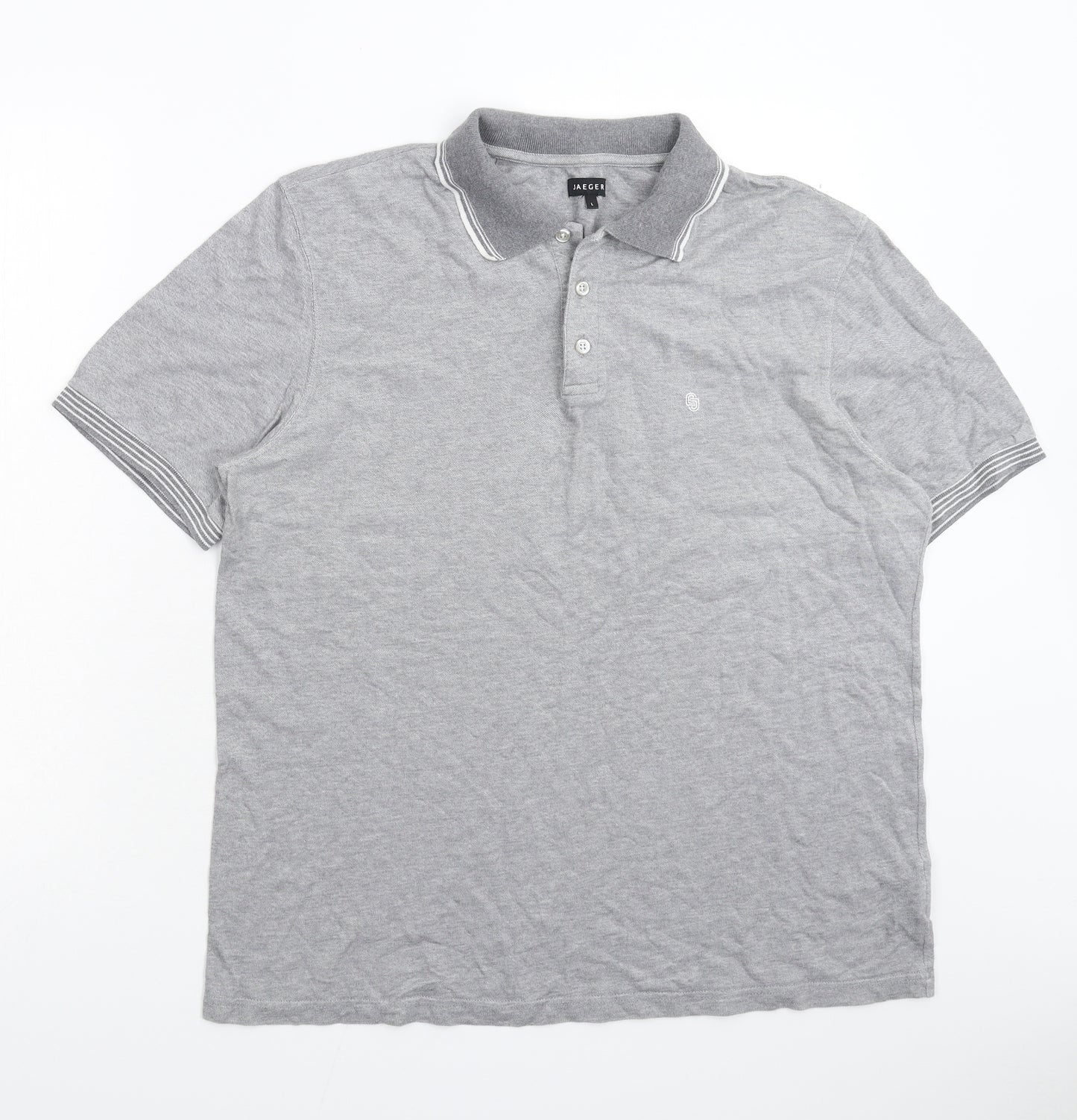 Jaeger Mens Grey    Polo Size L