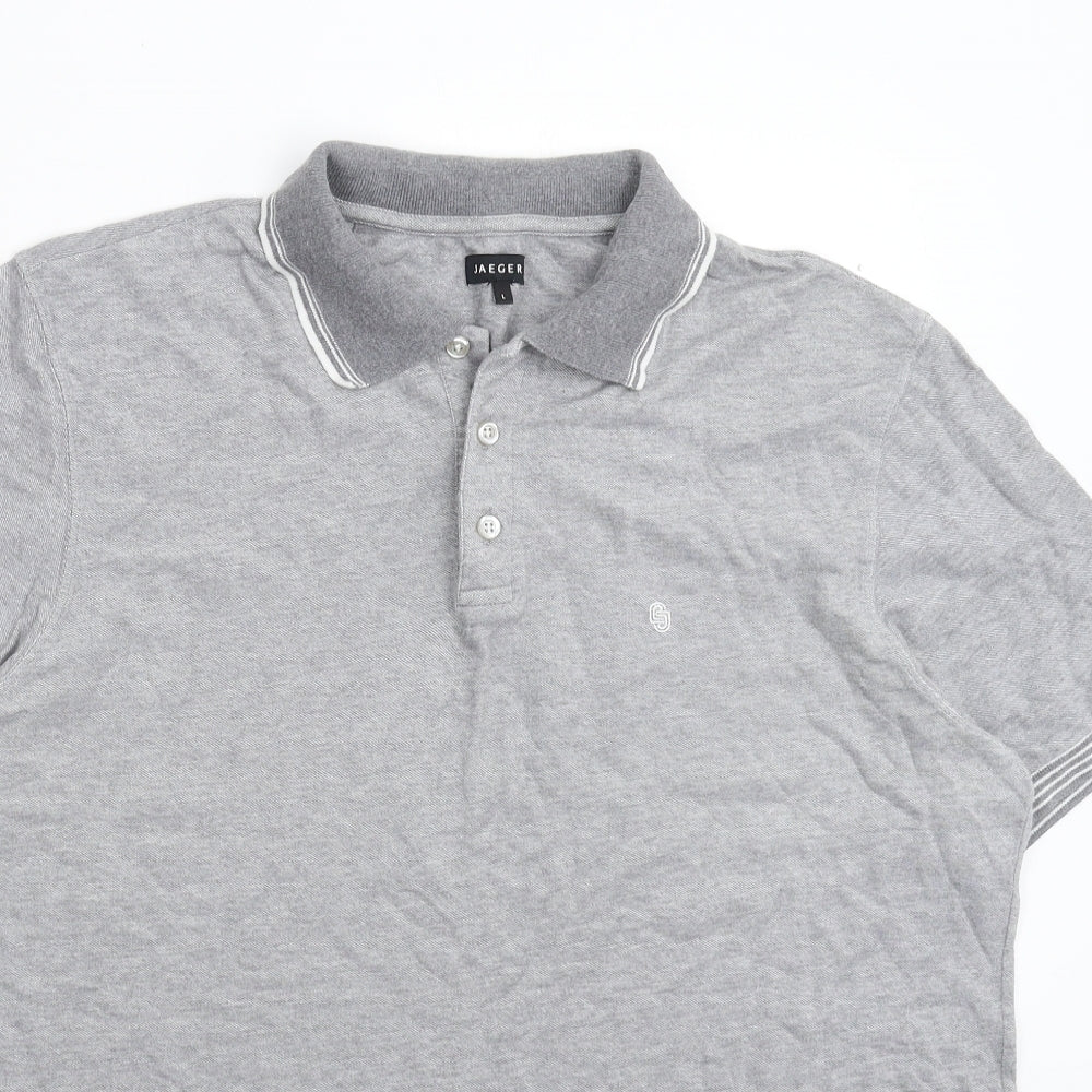 Jaeger Mens Grey    Polo Size L