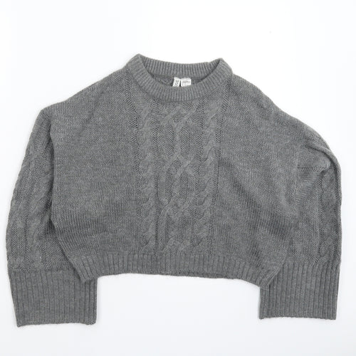 Divided Womens Grey  Knit Pullover Jumper Size XS  - Oversized