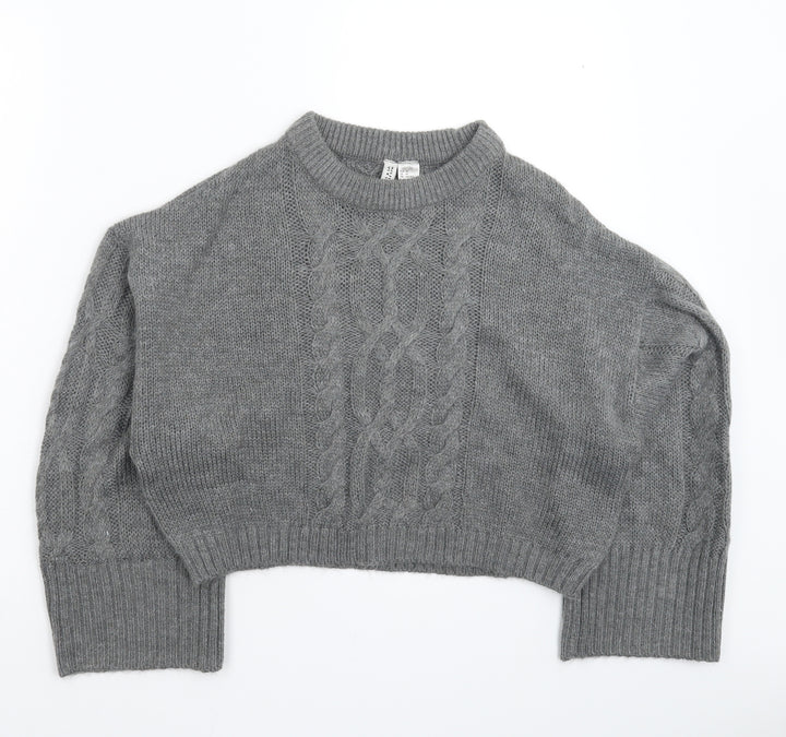 Divided Womens Grey  Knit Pullover Jumper Size XS  - Oversized