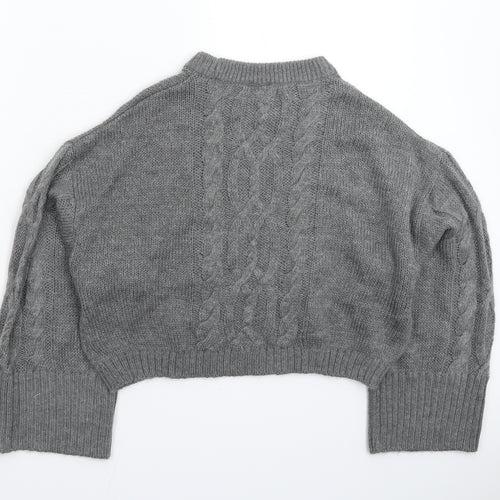 Divided Womens Grey  Knit Pullover Jumper Size XS  - Oversized