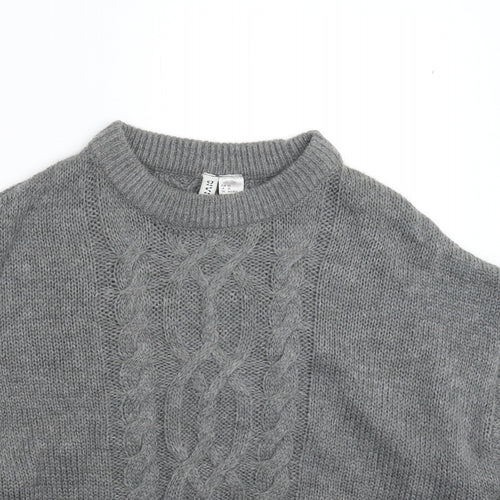 Divided Womens Grey  Knit Pullover Jumper Size XS  - Oversized