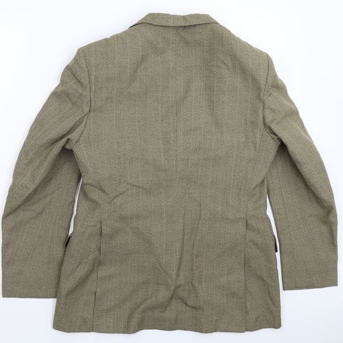 John Collier Mens Beige Striped  Jacket Suit Jacket Size 34