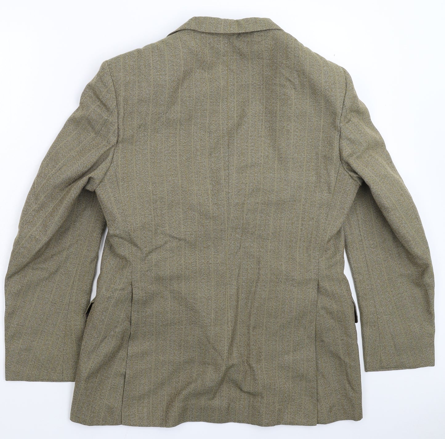 John Collier Mens Beige Striped  Jacket Suit Jacket Size 34