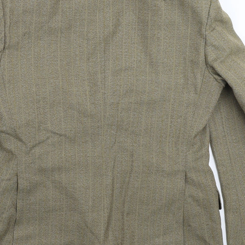 John Collier Mens Beige Striped  Jacket Suit Jacket Size 34