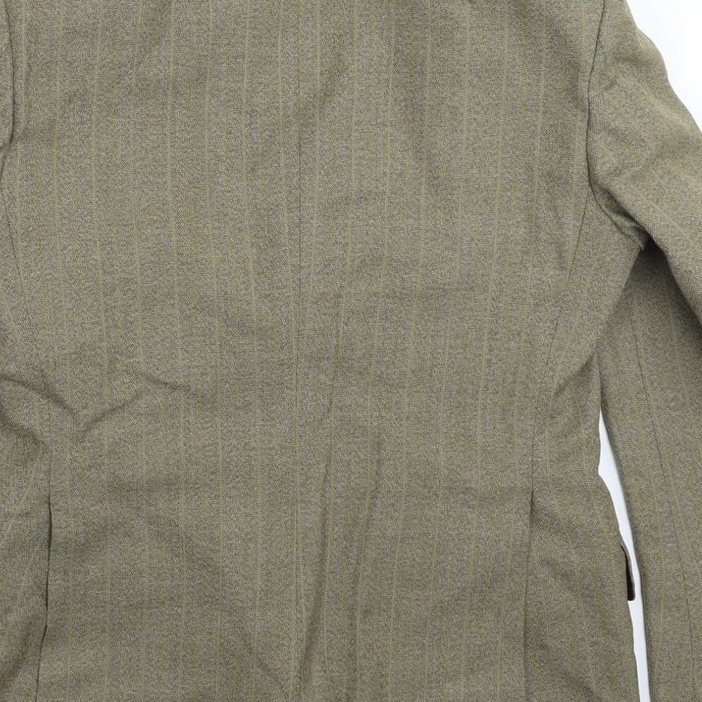 John Collier Mens Beige Striped  Jacket Suit Jacket Size 34