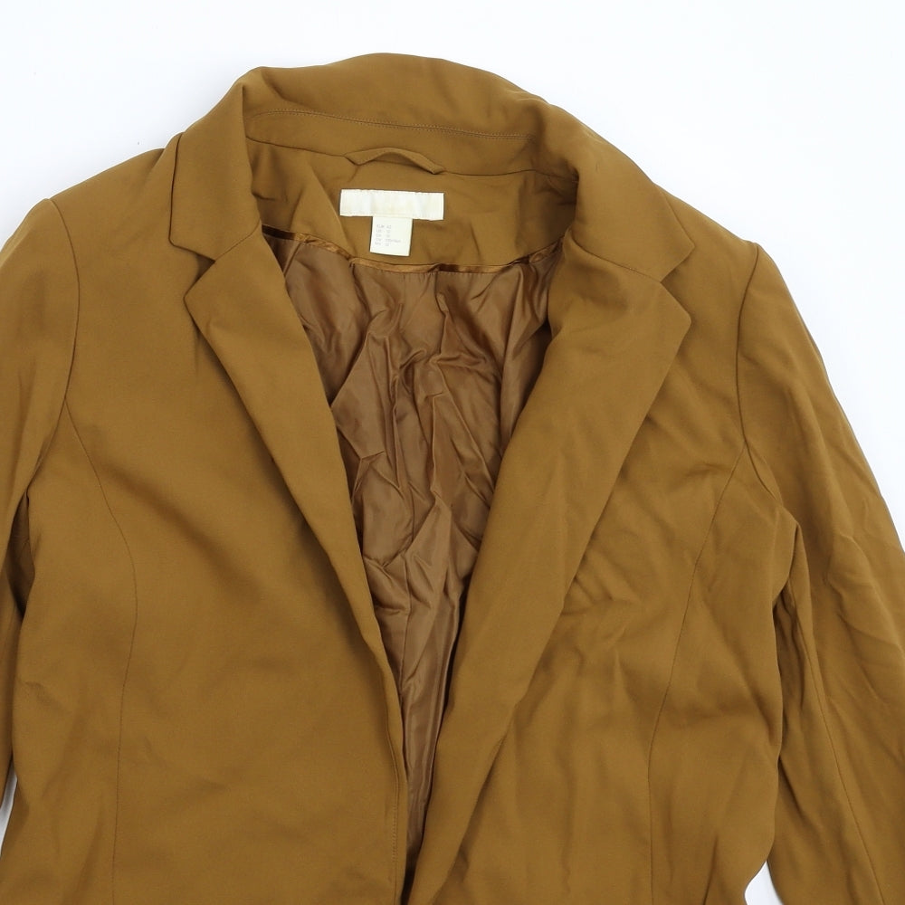 H&M Womens Brown   Jacket Blazer Size 16