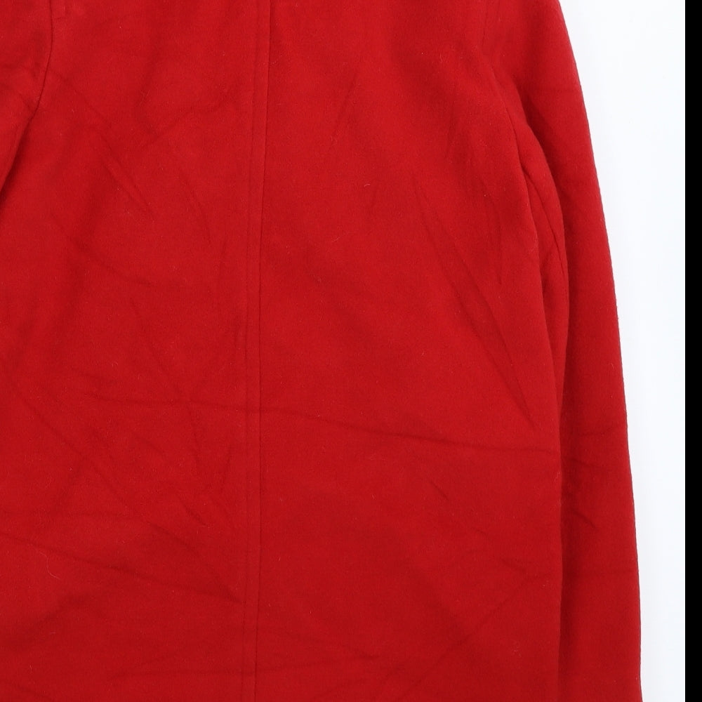 NuAge Womens Red   Pea Coat Coat Size 10
