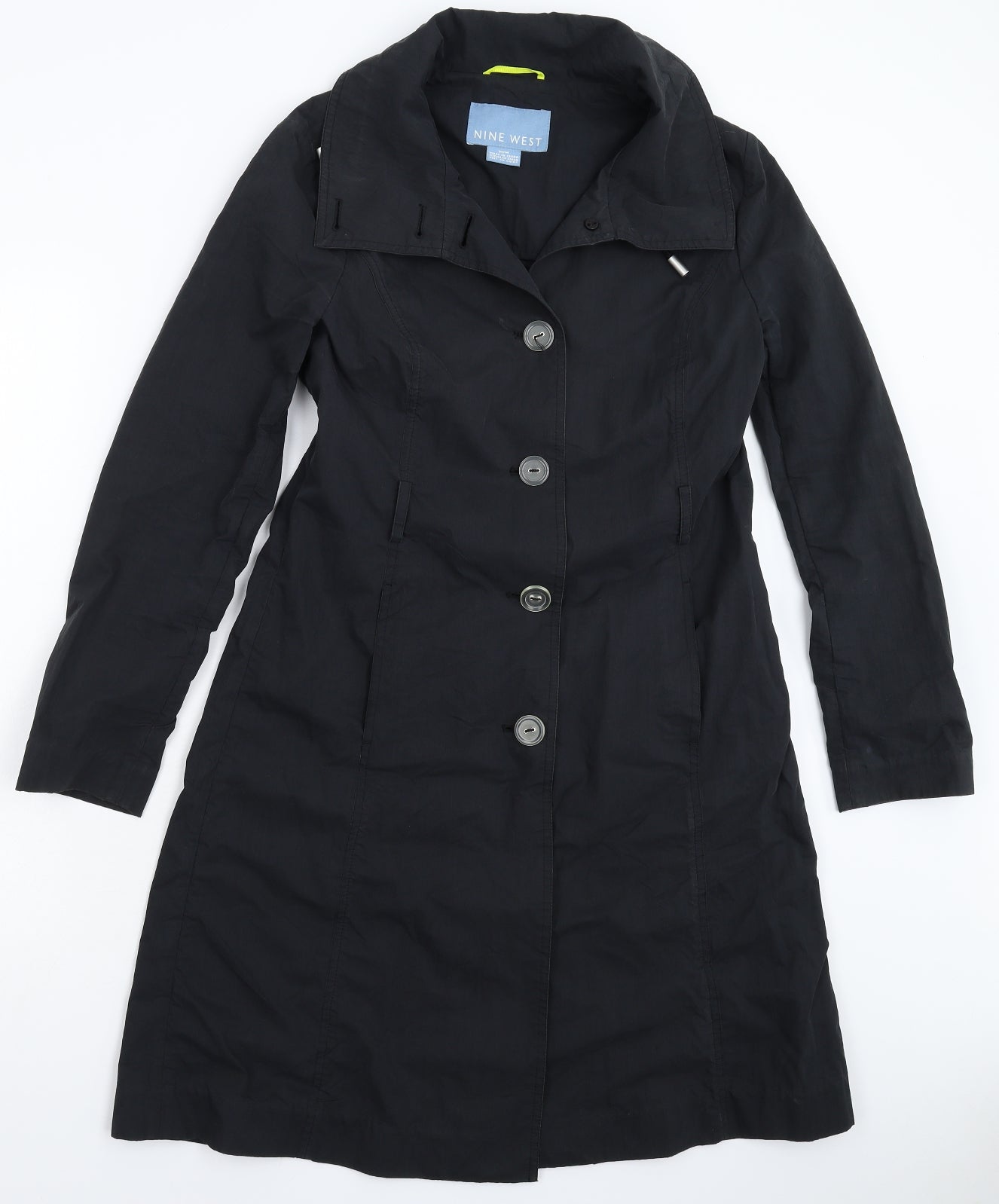 Nine West Womens Blue   Overcoat Coat Size M