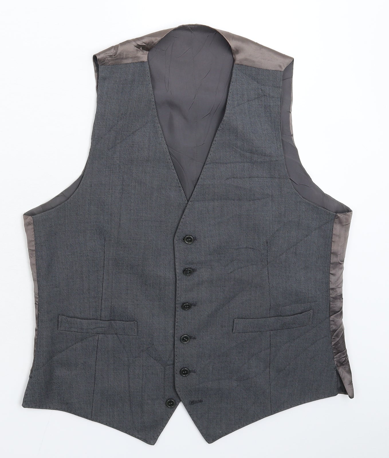 Preworn Mens Grey   Jacket Suit Waistcoat Size 40