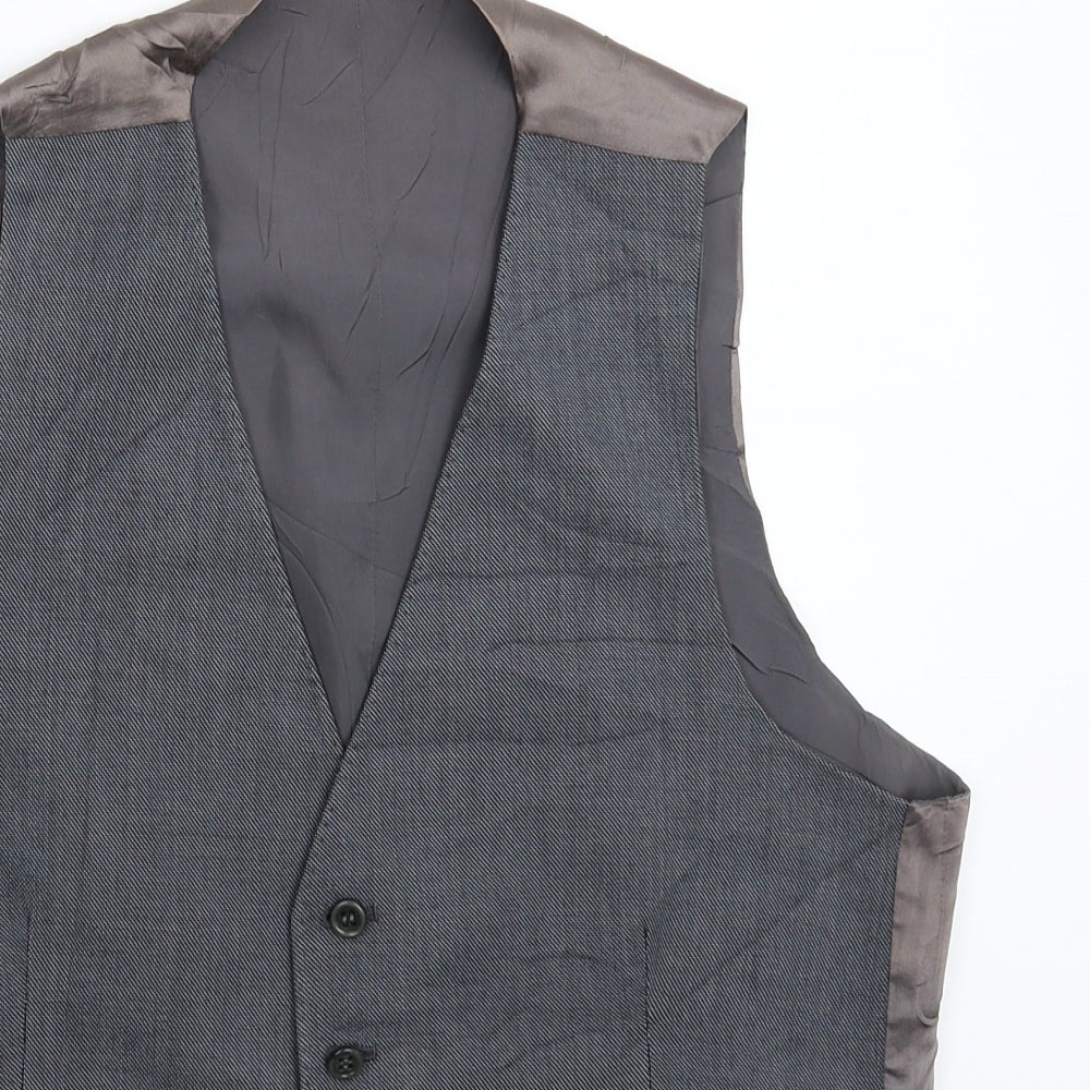 Preworn Mens Grey   Jacket Suit Waistcoat Size 40