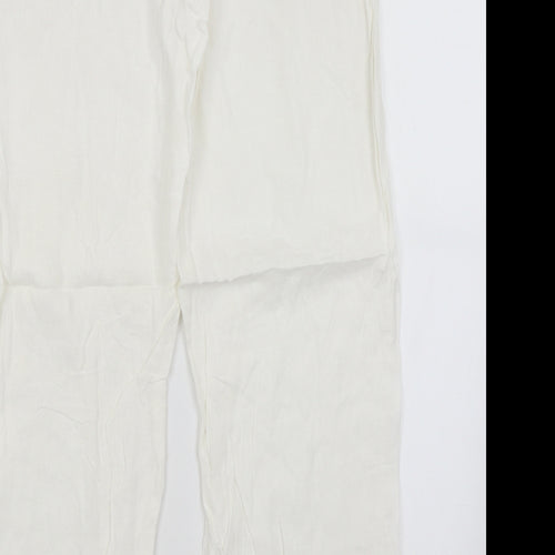 Denim Co Womens White   Trousers  Size 12 L29 in