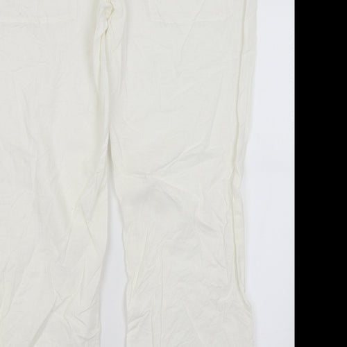 H&M Womens White   Trousers  Size 18 L29 in