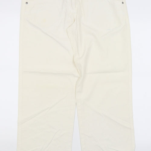 George Womens Ivory   Trousers  Size 12 L27.5 in