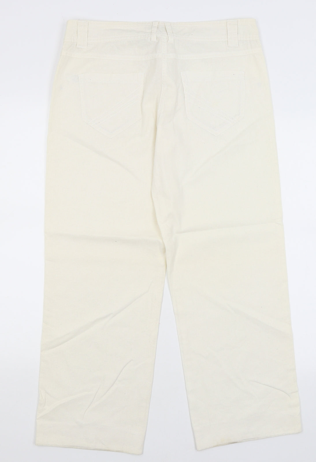 George Womens Ivory   Trousers  Size 12 L27.5 in