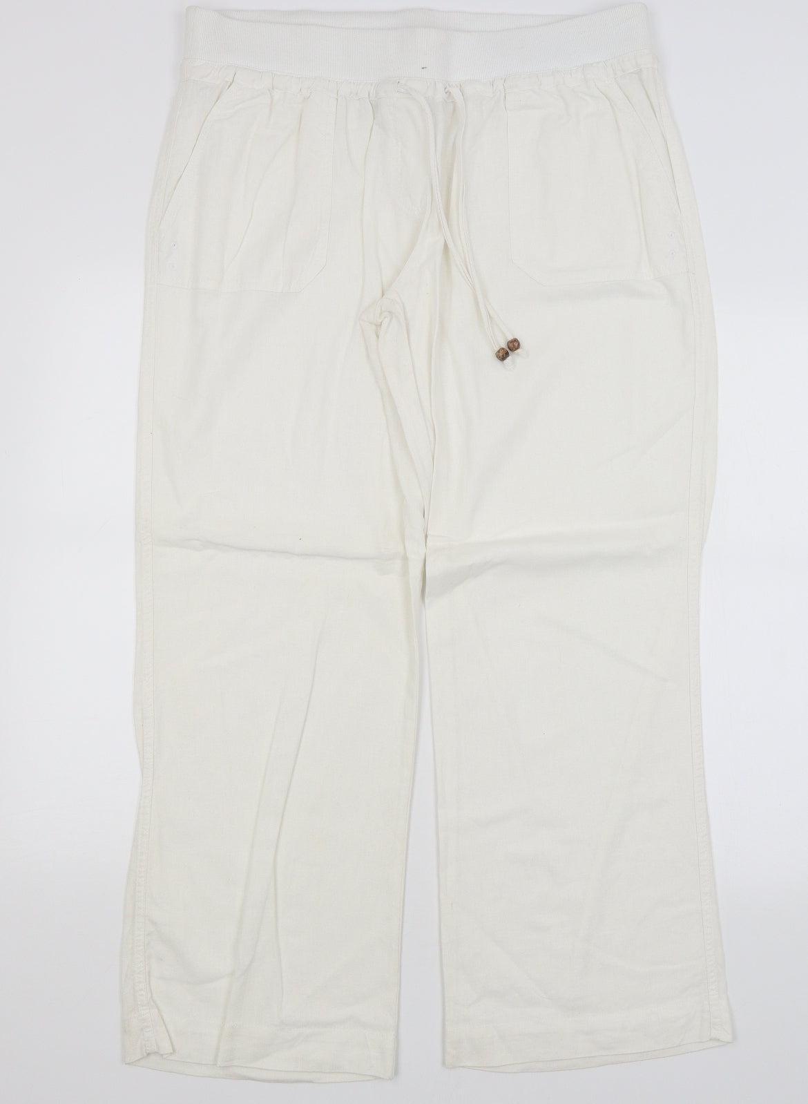 South Womens White   Trousers  Size 18 L28 in