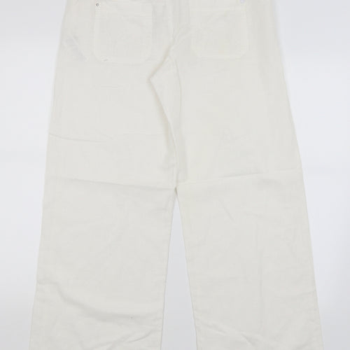 New Look Womens White   Trousers  Size 12 L29 in