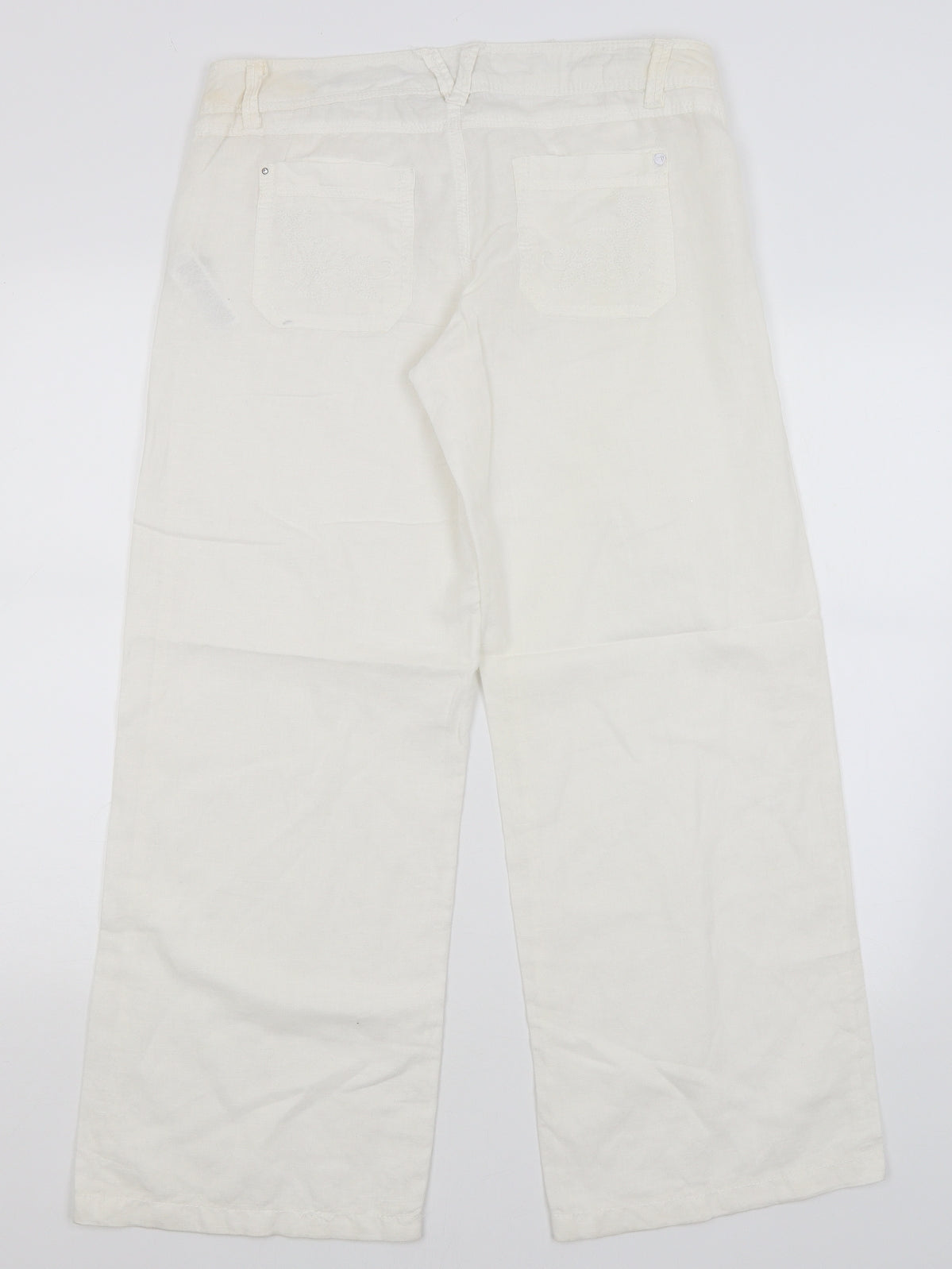 New Look Womens White   Trousers  Size 12 L29 in