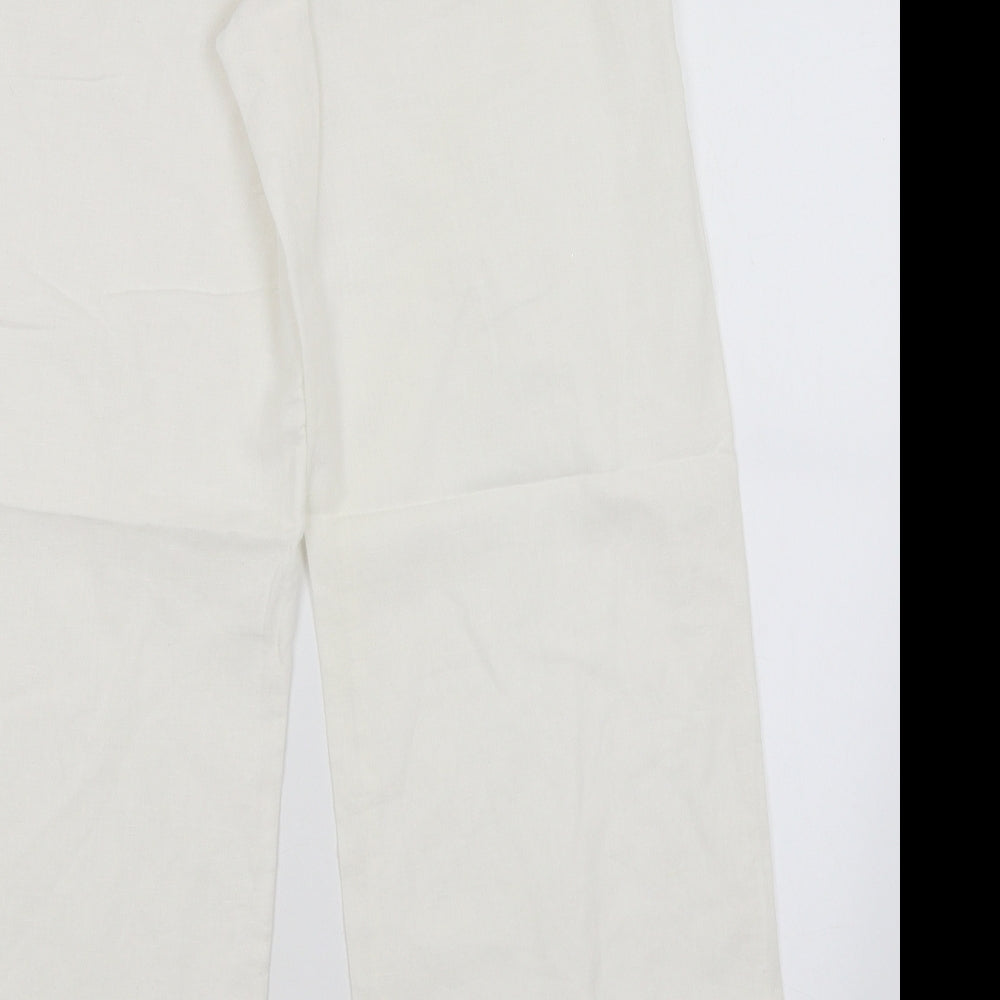 New Look Womens White   Trousers  Size 12 L29 in