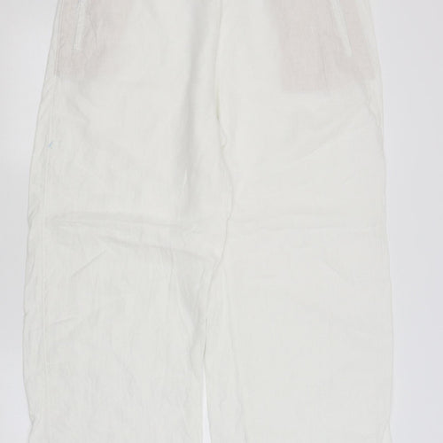 M&S Womens White   Trousers  Size 16 L27.5 in