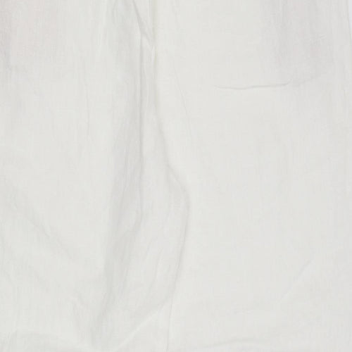 M&S Womens White   Trousers  Size 16 L27.5 in