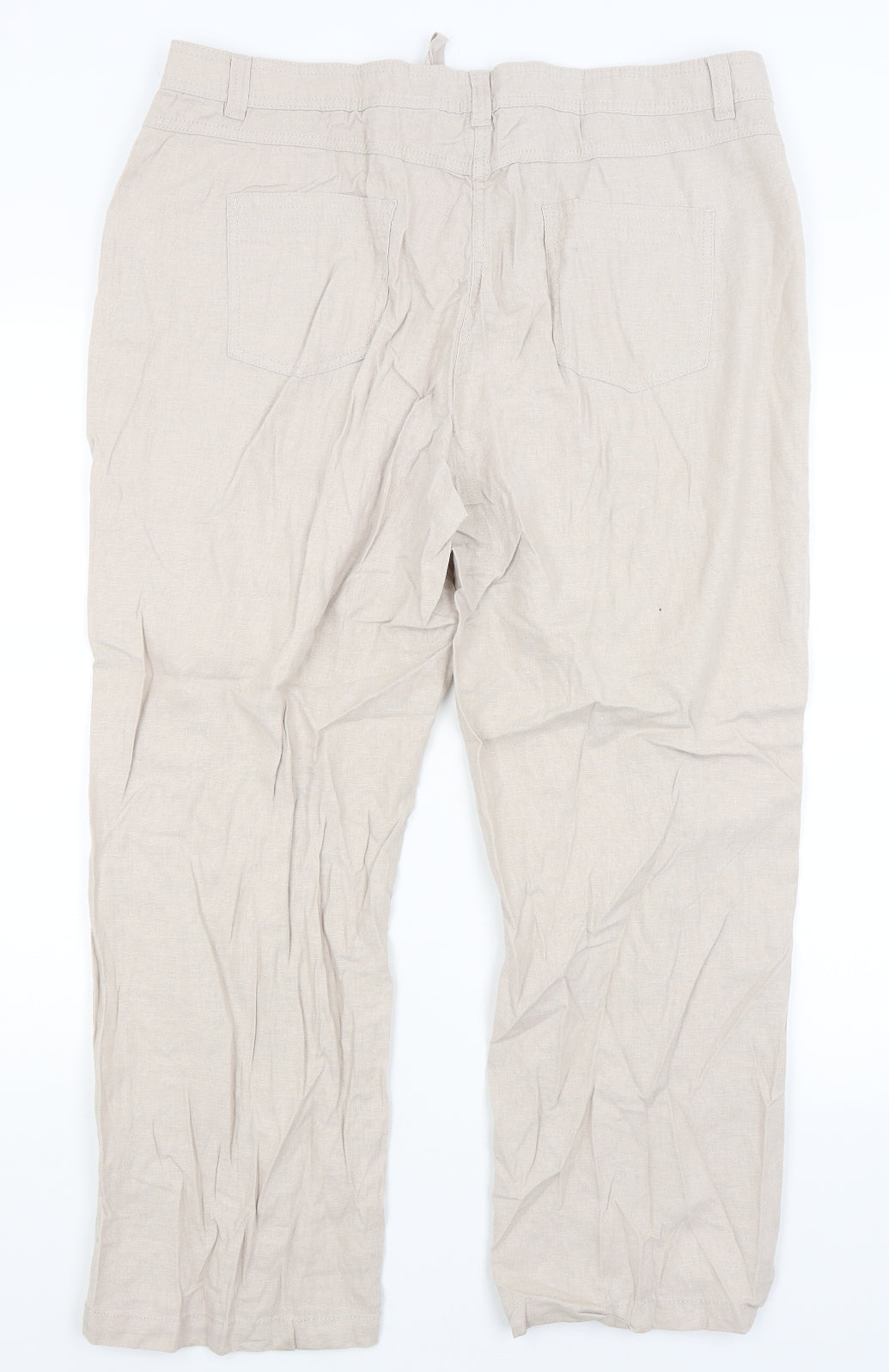 M&Co Womens Brown   Trousers  Size 18 L27 in