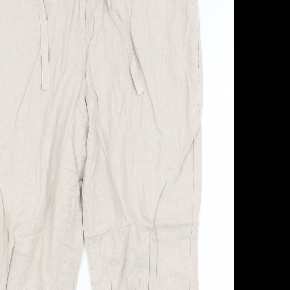 M&Co Womens Brown   Trousers  Size 18 L27 in