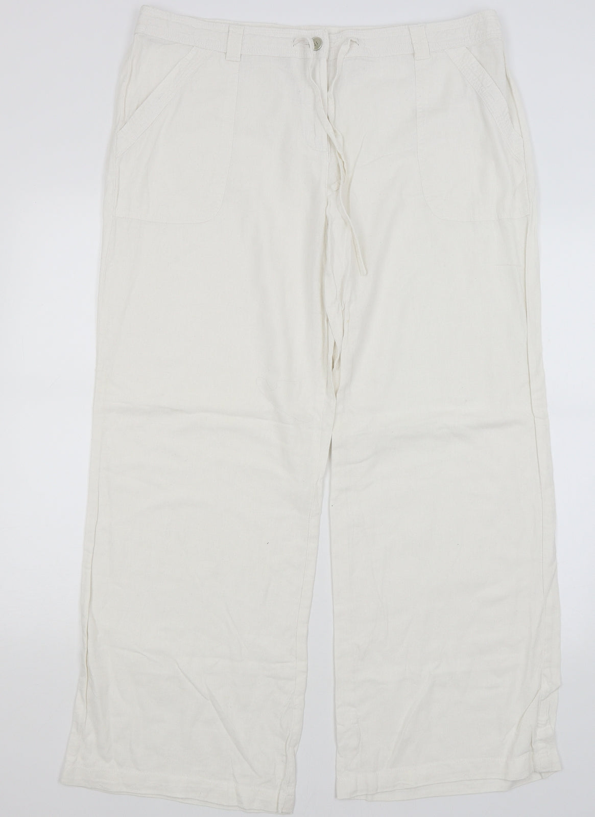 The Collection Womens White   Trousers  Size 18 L29.5 in