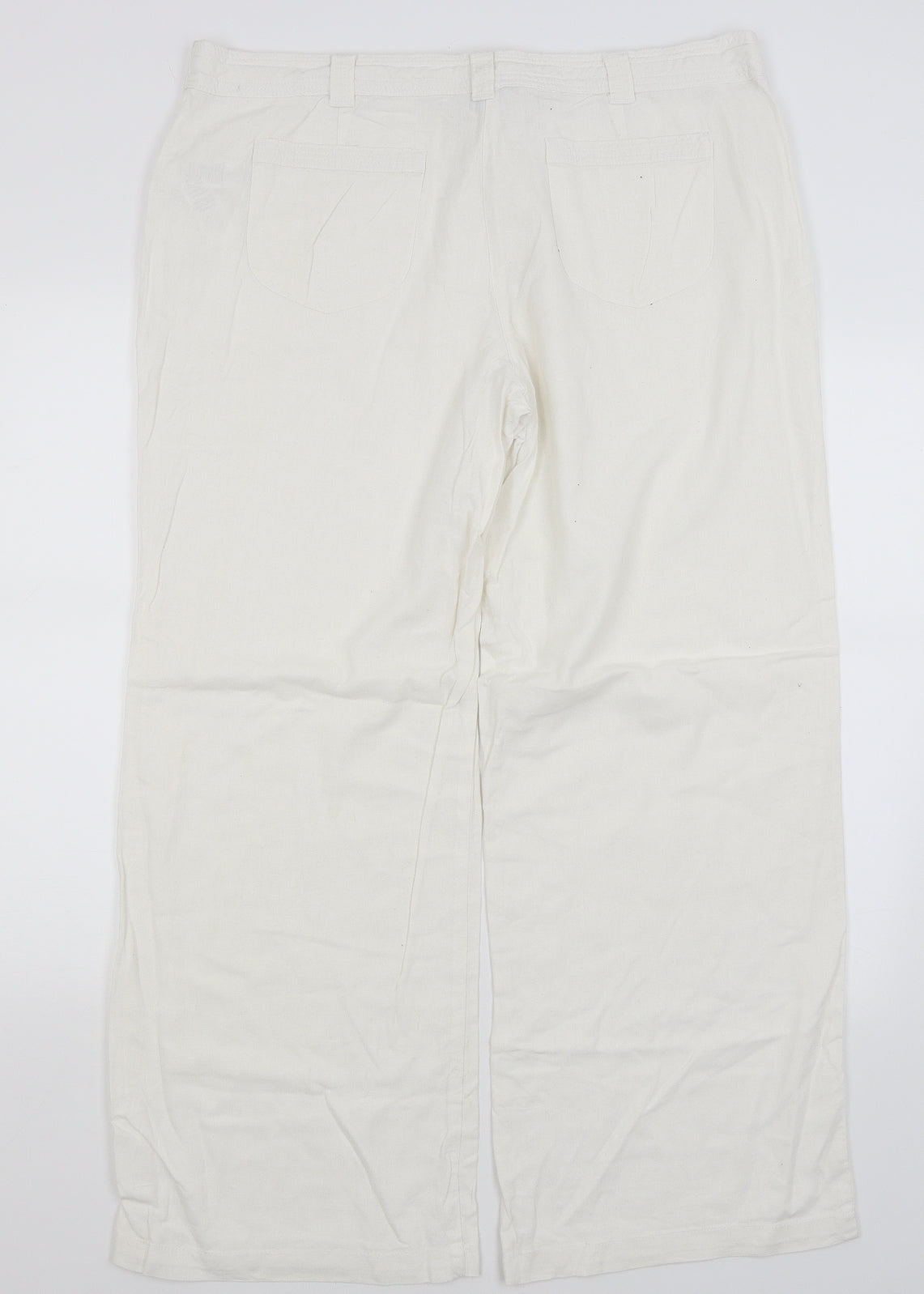 The Collection Womens White   Trousers  Size 18 L29.5 in