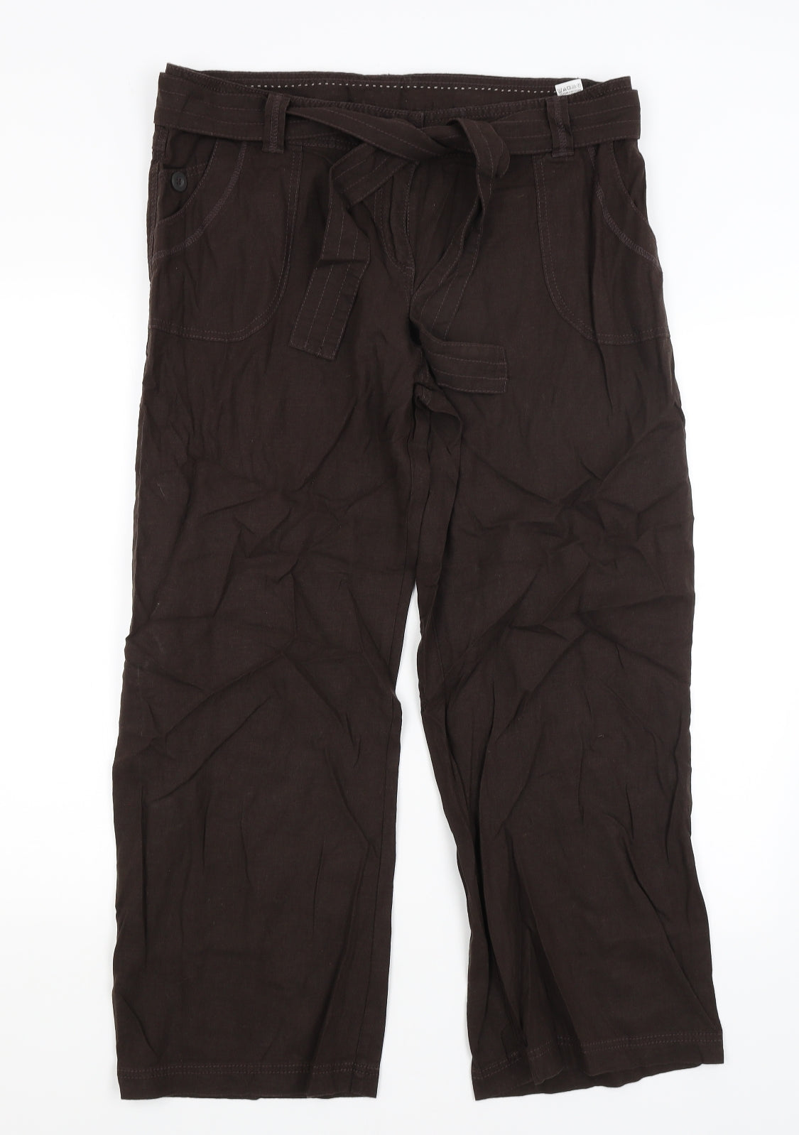 M&S Womens Brown   Trousers  Size 16 L26 in