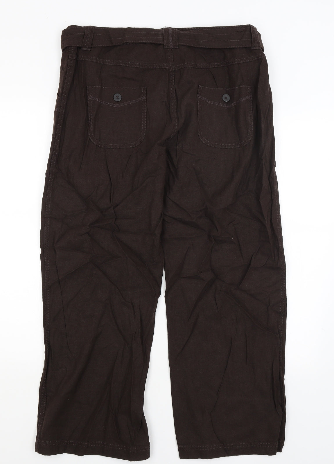 M&S Womens Brown   Trousers  Size 16 L26 in