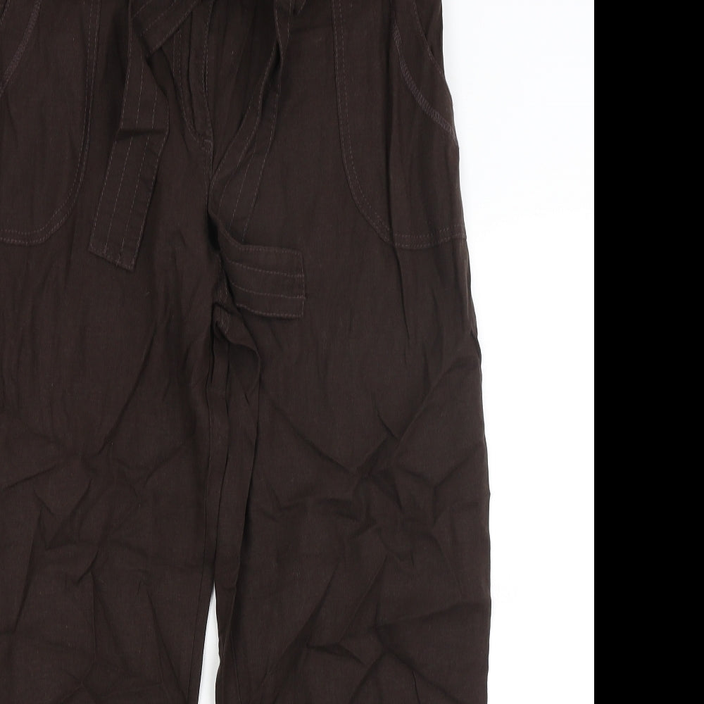 M&S Womens Brown   Trousers  Size 16 L26 in