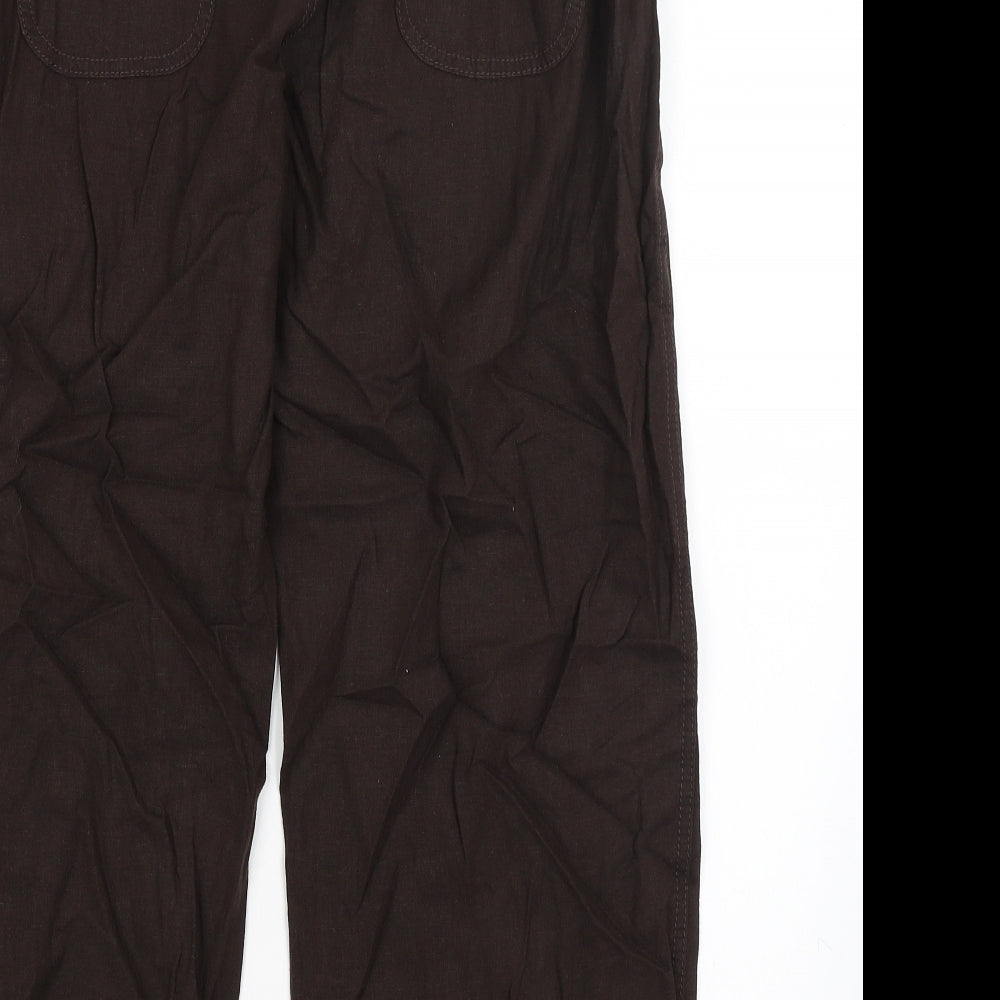 M&S Womens Brown   Trousers  Size 16 L26 in
