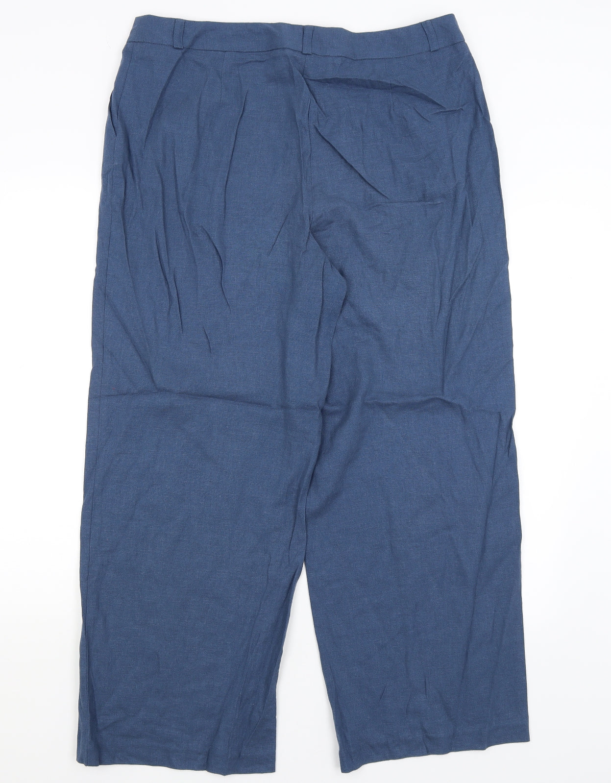 M&s Womens Blue   Trousers  Size 16 L28 in