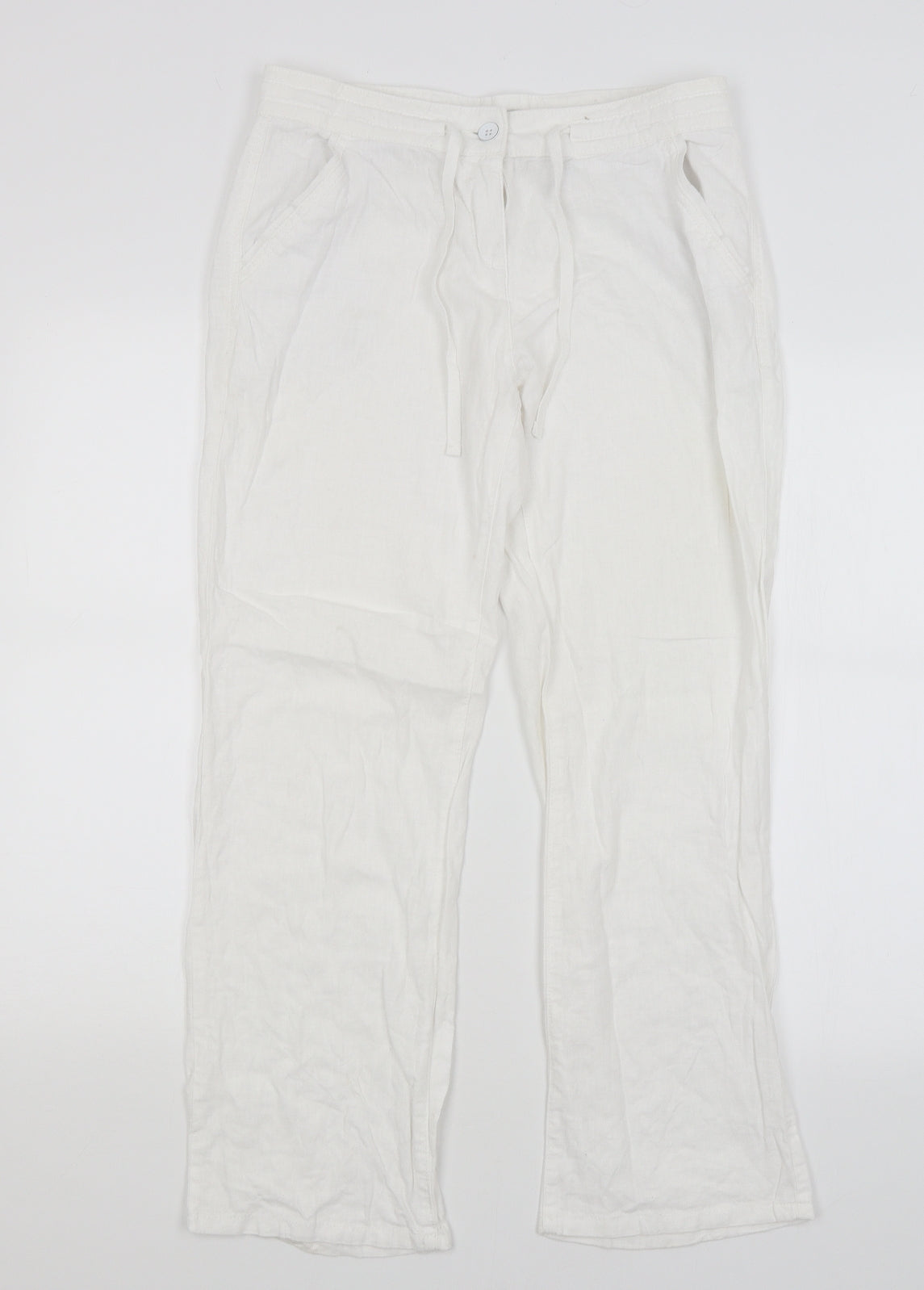 NEXT Womens White   Trousers  Size 10 L27.5 in