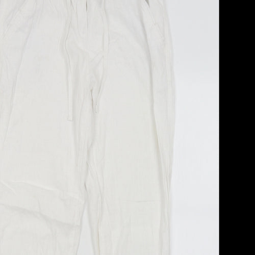 NEXT Womens White   Trousers  Size 10 L27.5 in