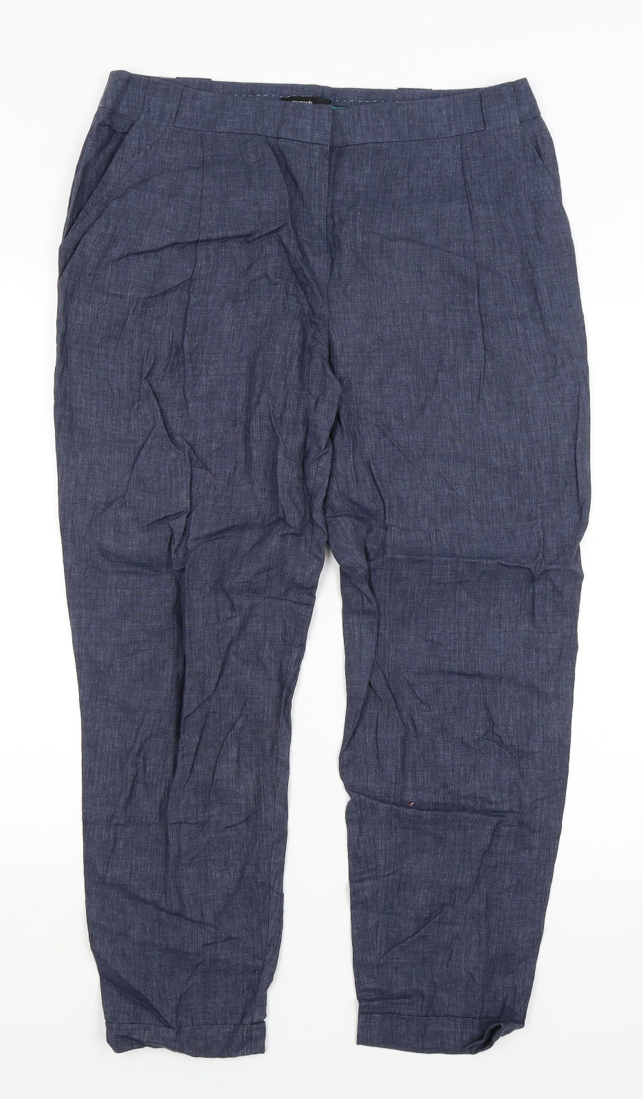 Autograph Womens Blue   Capri Trousers Size 14 L27 in