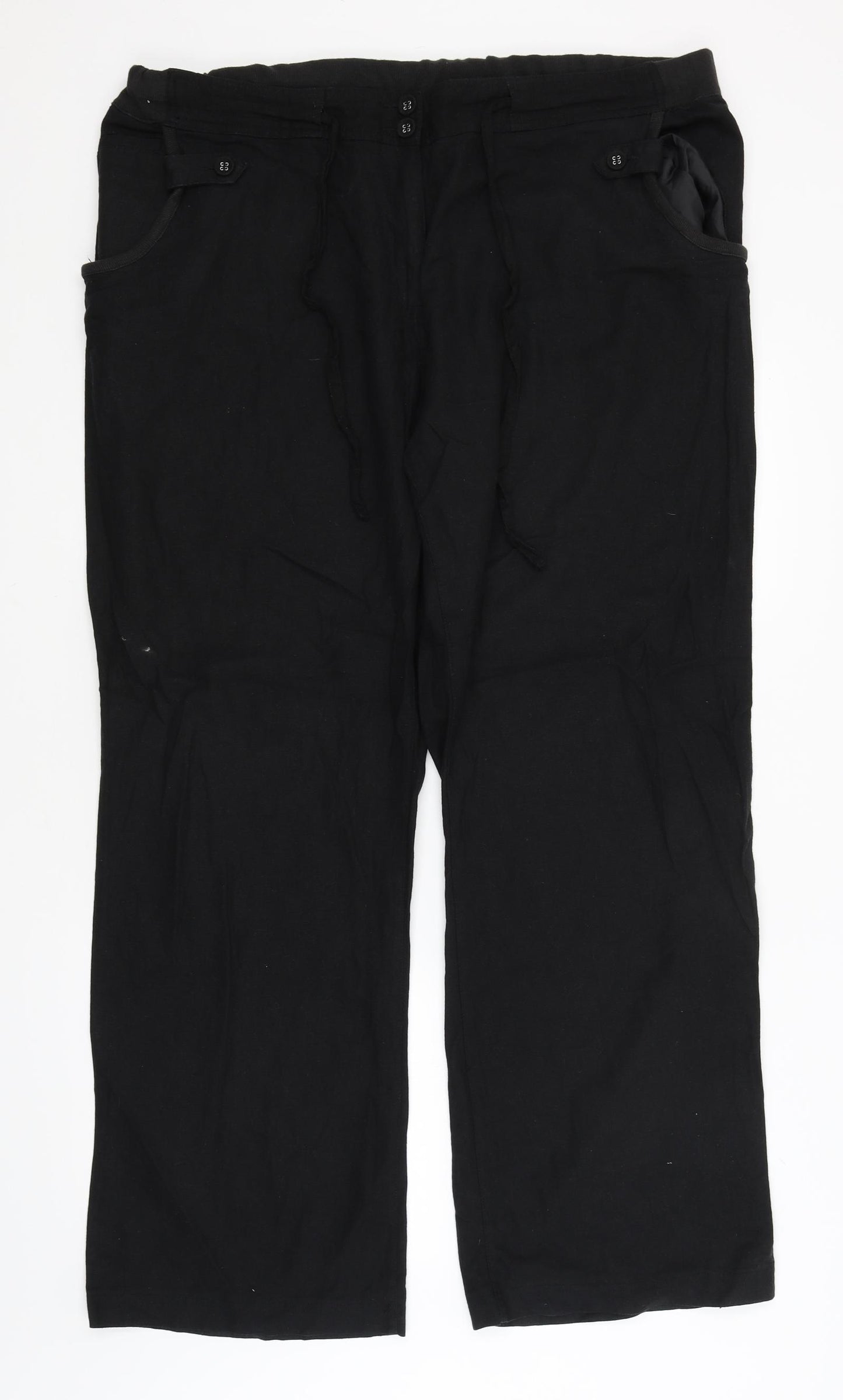 Preworn Womens Black   Trousers  Size 20 L30.5 in
