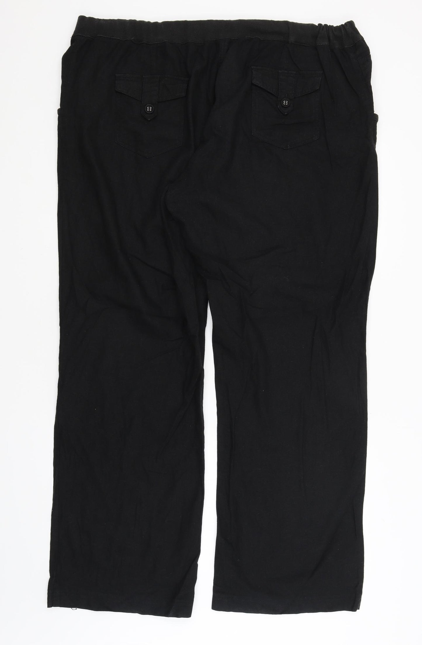Preworn Womens Black   Trousers  Size 20 L30.5 in
