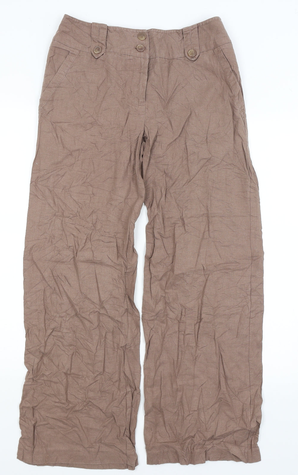 M&S Womens Brown   Trousers  Size 10 L28 in