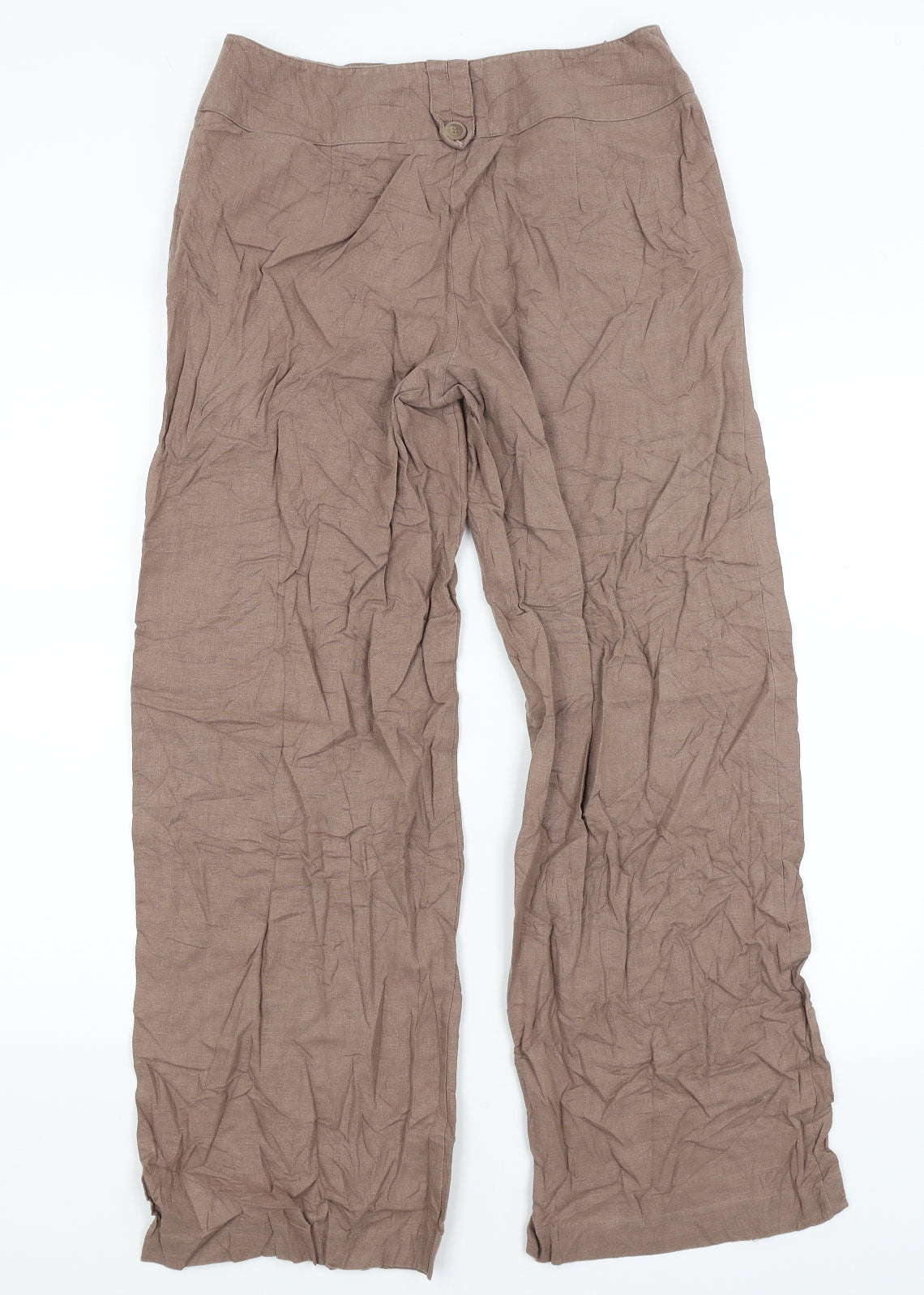 M&S Womens Brown   Trousers  Size 10 L28 in