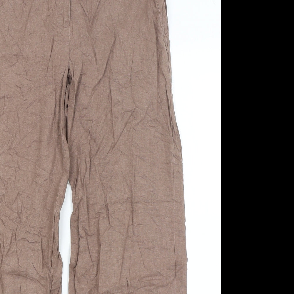 M&S Womens Brown   Trousers  Size 10 L28 in