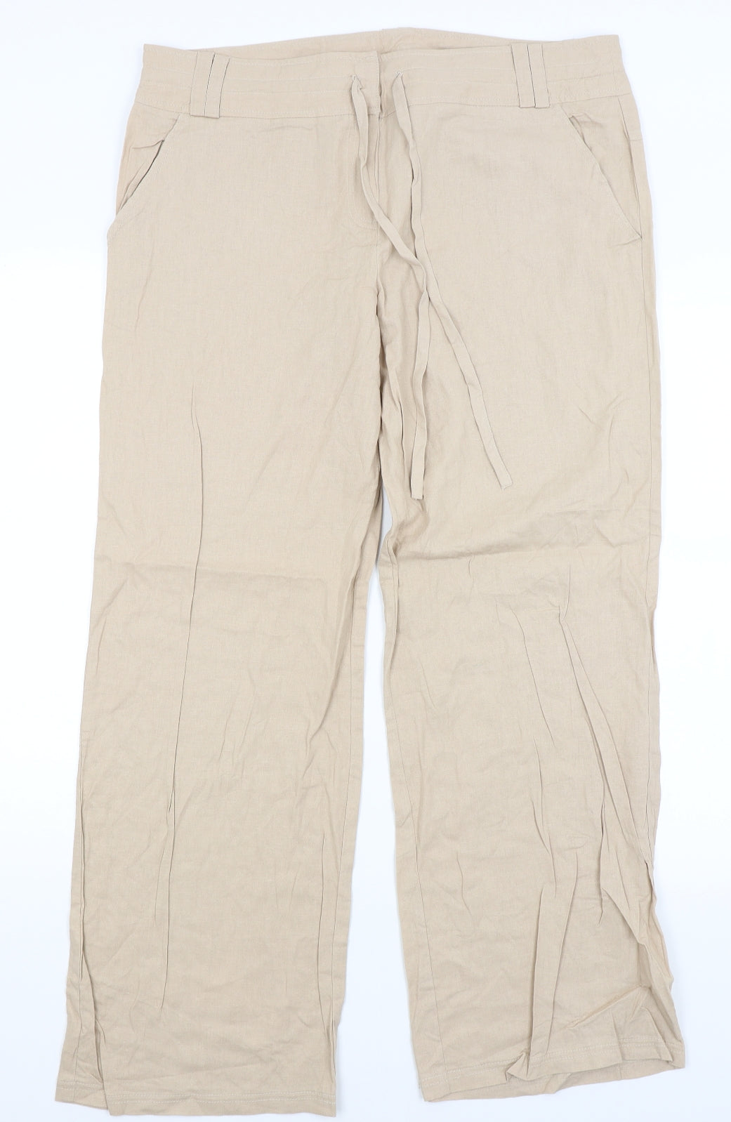 Dorothy Perkins Womens Beige   Trousers  Size 16 L30 in