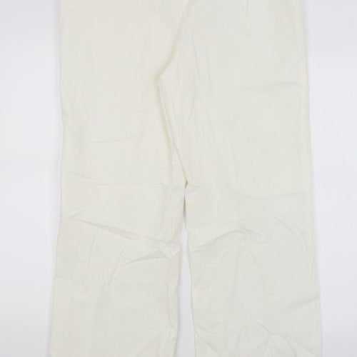 BM Womens White   Trousers  Size 12 L30 in