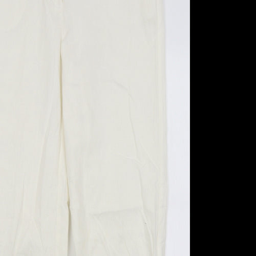 BM Womens White   Trousers  Size 12 L30 in