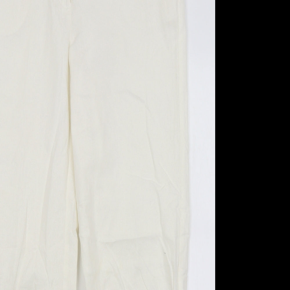 BM Womens White   Trousers  Size 12 L30 in