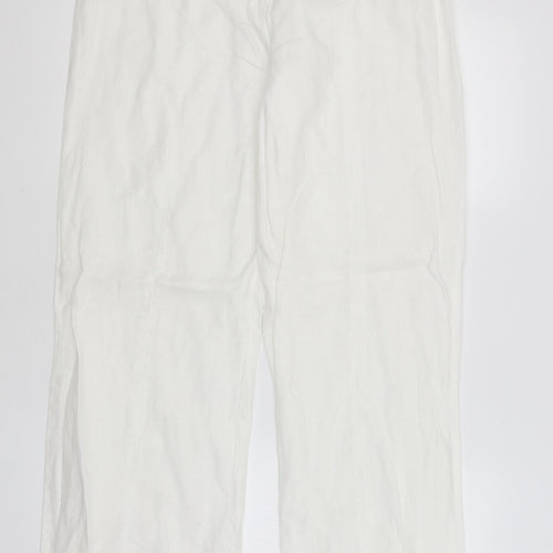 Per Una Womens White   Trousers  Size 14 L29.5 in