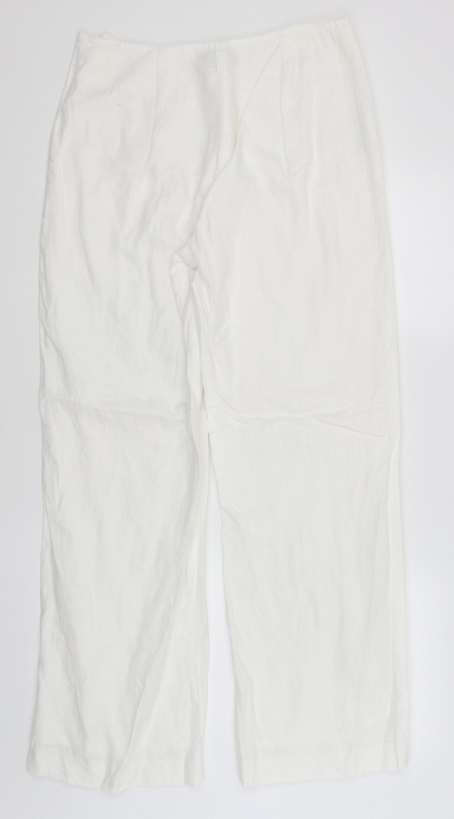 Per Una Womens White   Trousers  Size 14 L29.5 in